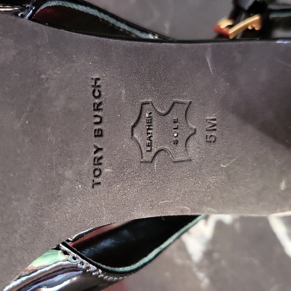 NIB$378 Tory Burch Jessa Horse-Bit Chain Point Toe Slip-On Slingback Pumps 5 - Picture 13 of 16